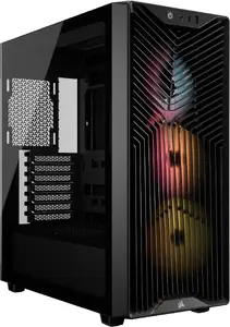 CORSAIR 3200D RS ARGB Mid-Tower datora korpuss — Midi Tower, rūdīts stikls, ARGB, atbalsts ATX/Micro-ATX/Mini-ITX