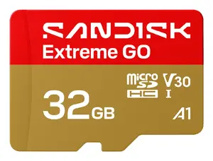 SanDisk Extreme GO 32 GB MicroSDHC UHS-I Memory Card, 100 MB/s Read, 60 MB/s Write
