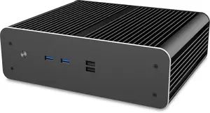 Akasa Euler CMX Mini-ITX Fanless PC Case A-ITX61-S1B — black, mini chassis for passive-cooled systems