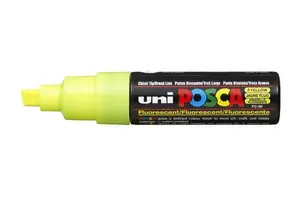 Маркер POSCA PC-8K с клиновидным наконечником 8,0 мм Желтый - пигментный маркер
