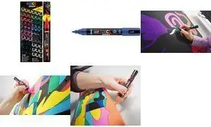Marker POSCA PC-5BR Brush by POSCA — pigment marker, half-flexible foam brush tip, stroke 1.0–4 mm