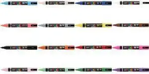 POSCA Pigment Marker PC-5BR BRUSH — beige, semi-flexible foam brush tip, stroke 1.0–4 mm, single piece
