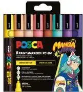 Маркер POSCA Pigment PC-5M набор 8 шт. MANGA HERO — водостойкий, светостойкий, без запаха, круглый наконечник