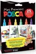Маркер POSCA Pigment Mes Premiers POSCA набор 6 шт — ассорти, водонепроницаемый, без запаха, свето-, водо- и УФ‑стойкий