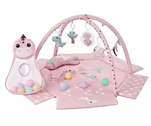 Коврик для игр milly mally Dino Pink TinyMini — развивающий детский игровой коврик, мягкая поверхность, противоскользящее дно