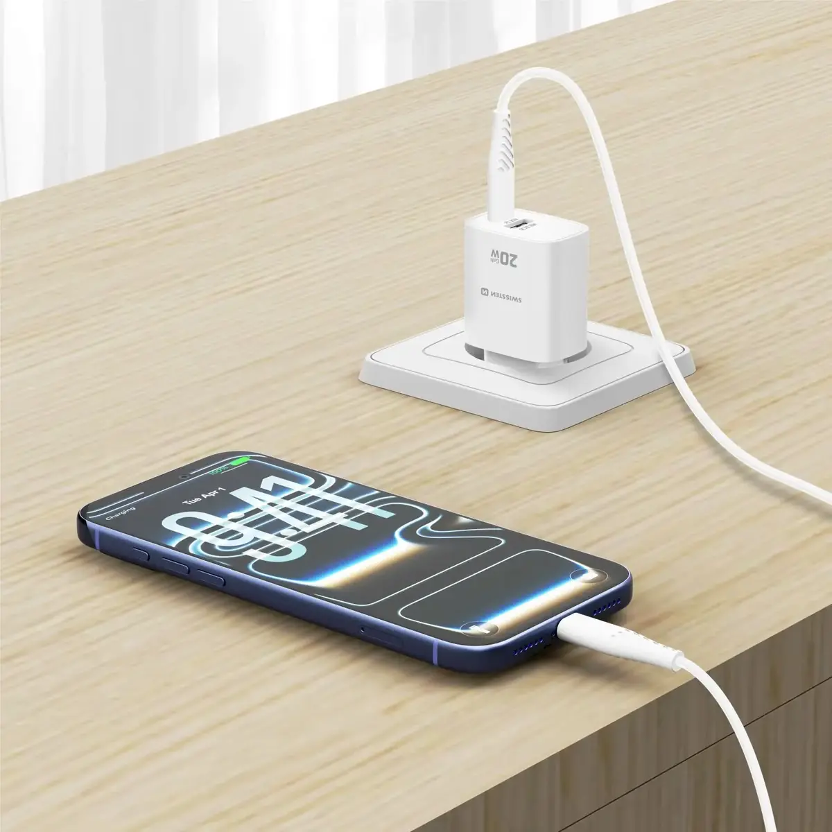 SWISSTEN Edge GaN USB-C PD 20W + USB-A QC 18W Photo 11