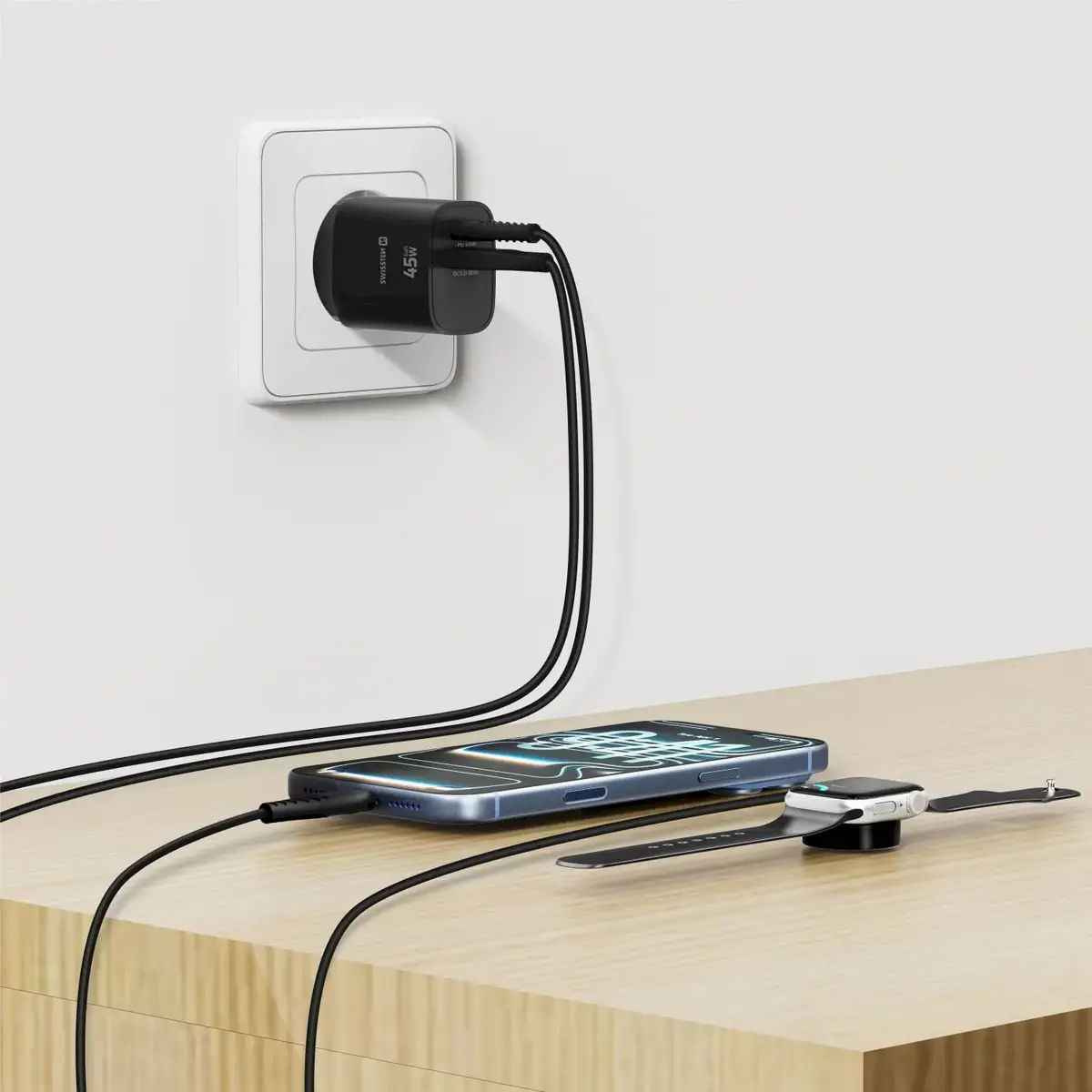SWISSTEN Swissten Edge GaN USB-C PD 45W + USB-A 18W Photo 10