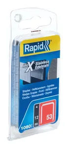 Скобы Rapid Tools 40109512, тип 53, длина ног 12 мм, оцинкованная сталь, 1080 шт.