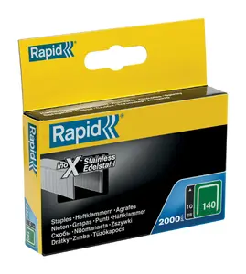 Плоские скобы Rapid Tools No. 140 из нержавеющей стали 10 мм, 2000 шт.