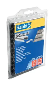 Зажим-скоба Rapid Tools 40108806 из оцинкованной стали, металлический цвет, упаковка 1100 шт.