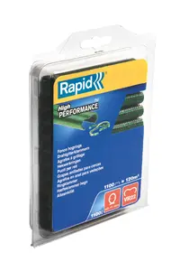 Hog rings Rapid Tools 40108807, green plastic-coated, 1100 pcs pack