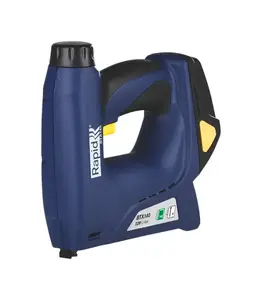 Степлер Rapid Tools BTX140 — аккумуляторный (Li‑Ion 1,3 А·ч), скобы 6–14 мм, скорость 20 выстр./мин, черно‑сине‑жёлтый