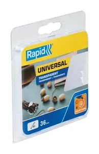 Клеевые стержни Rapid Tools 7 мм Universal прозрачные, 36 шт (EVA и смола)