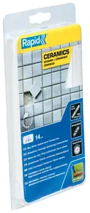 Līmpasta stieņi Rapid Tools 12 mm keramikei — 14 gab., balti