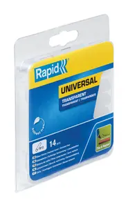 Glue Sticks Rapid Tools Universal Transparent 12 mm — pack of 14