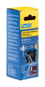 Слепой заклёпка Rapid Tools High performance Ø4,0 x 14 мм, алюминий/сталь, 50 шт.