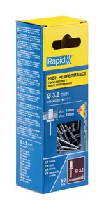 Заклепка вытяжная Rapid Tools High performance Ø3,2 x 6 мм, алюминий/сталь, 50 шт.