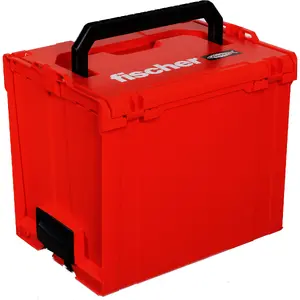 FISCHER L-BOXX FLB 374 empty case (red/black) – modular tool/parts storage
