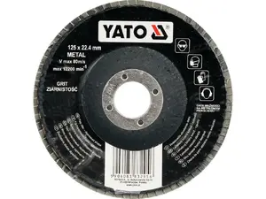 Аксессуар для шлифовки YATO YT-83292 лепестковый диск по металлу P40 125×22.4 мм с втулкой