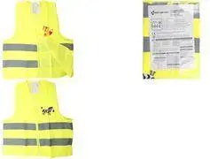 Bērnu redzamības drošības veste FIRST AID ONLY “Fuchs” P-91925 00, dzeltena, vienā izmērā — piemērota augumam 122–140 cm