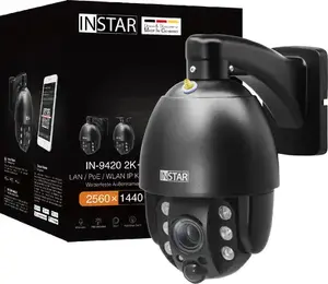 PTZ IP novērošanas kamera Instar IN-9420 (14091) 2K+ 2560x1440, WLAN, LAN, PoE, IP66, melna