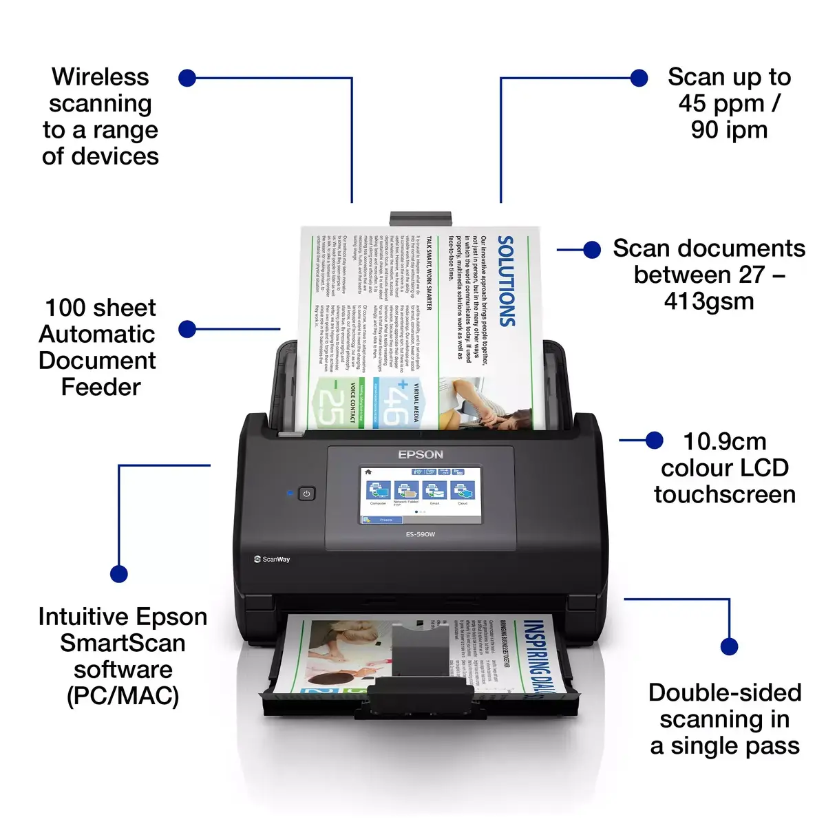 Epson WorkForce ES-590W A4 document scanner Photo 2