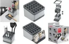 Kitchen Utensil Organizer METALTEX Utiltex, gray, ABS plastic, adjustable organizer, 1 piece