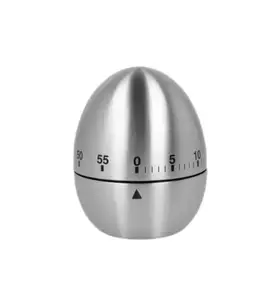 Mechanical kitchen timer METALTEX 259221 000 — 60-minute stainless steel and black finish