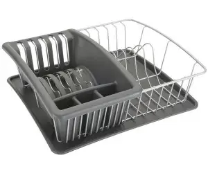 Trauku žāvētājs uz galda METALTEX AQUATEX-PLUS — režģa žāvētājs, platums 350 mm, dziļums 300 mm, augstums 120 mm