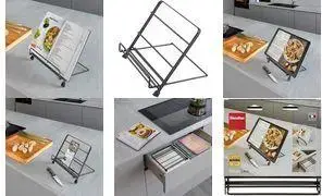 Cookbook Stand METALTEX Tokyo LAVA 352918000 — coated matt-black rust-resistant metal