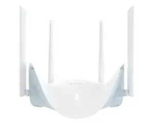 Tabletop wireless router D-Link R36 Dual-band Wi‑Fi 7 (802.11be), 3570 Mbps, 4x Ethernet (1G/2.5G), WPA3 white