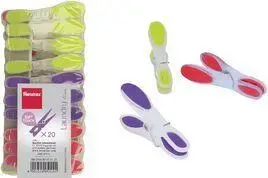 Clothespins METALTEX Soft-Touch plastic PP, colored assorted (green), 1 piece