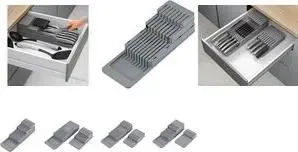 Органайзер для ножей METALTEX Blade-Fit, полипропилен (PP), модульный 3 уровня, серый