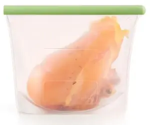 Food storage bag Lekue 881947 silicone 1 L transparent