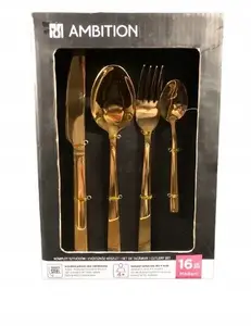 Cutlery set Ambition DAJA-SZ-002-30 — 16-piece gold-plated flatware (Ambition)
