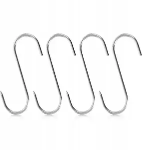 Wenko ORION Stainless Steel Smoking Hooks set of 4 (15 x 12 cm) dishwasher-safe