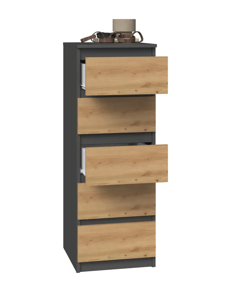 Top e Shop W5 ANT/ART 5-atvilktņu komoda Photo 2