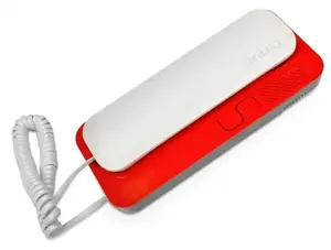 Intercom Handset CYFRAL SMART unifon for door entry systems, white and red