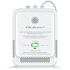 Gas and Carbon Monoxide Leak Detector QOLTEC 52654 — natural gas and CO sensing device