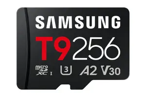 Samsung T9 MicroSDXC Memory Card 256 GB UHS-I U3 V30 200 MB/s Read 130 MB/s Write Black