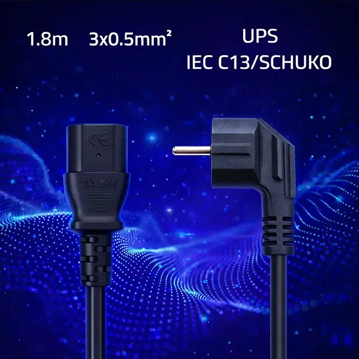 Сетевой кабель QOLTEC SCHUKO — IEC C13 1.8 м Photo 2