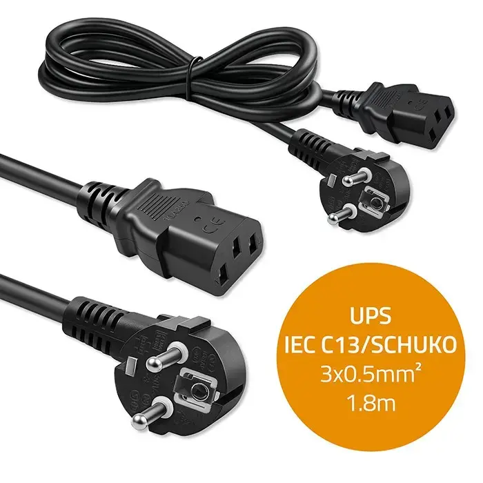 Сетевой кабель QOLTEC SCHUKO — IEC C13 1.8 м Photo 6