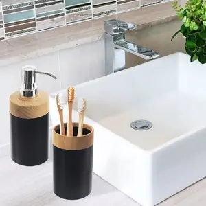Bathroom Cup Wenko ORION BLACK plastic cup 7.5 x 11.5 cm, black