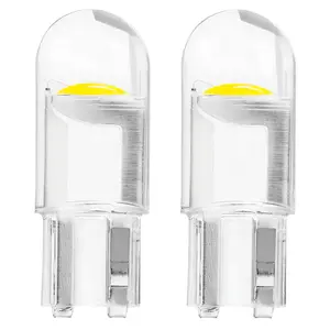 LED gabarītu spuldze T10 Amio AMIO-02645 COB 12V — W5W/W3W/R10 balts gaismas tonis