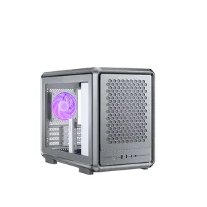 Cooler Master MasterFrame 400 Mesh Midi Tower PC Case Silver and Transparent with 1x 120mm Fan and ATX Power Supply Support