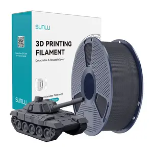 3D drukāšanas pavedieni Sunlu PLA+ High-Speed pelēks, PLA+ materiāls, piemērots FDM/FFF printeriem