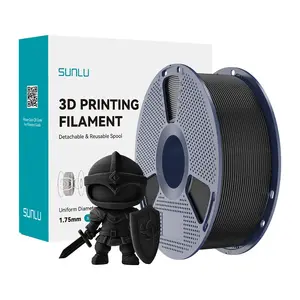 Sunlu PLA+ filaments (Melns) — Sunlu PLA+ B, 1.75 mm, 1 kg spole, PLA+ 3D drukas materiāls