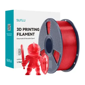 Sunlu PLA+ filamenta caurspīdīgi sarkans – Sunlu PLA+ TR 1.75 mm (FDM/FFF printeriem)