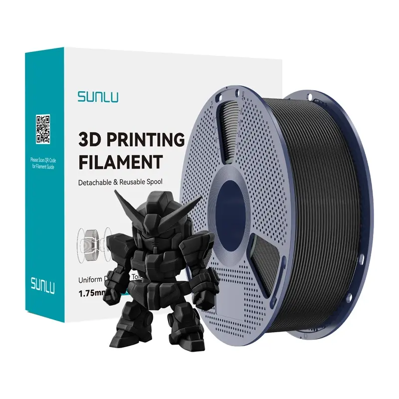 Sunlu PLA+ 2.0 3D Printer Filament (Black) Photo 6