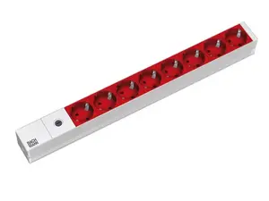 Barošanas sadalītājs MicroConnect 333.410 — 8 AC kontaktligzdas, 250 V/50 Hz, 16 A, 2 m kabelis (iekštelpām)